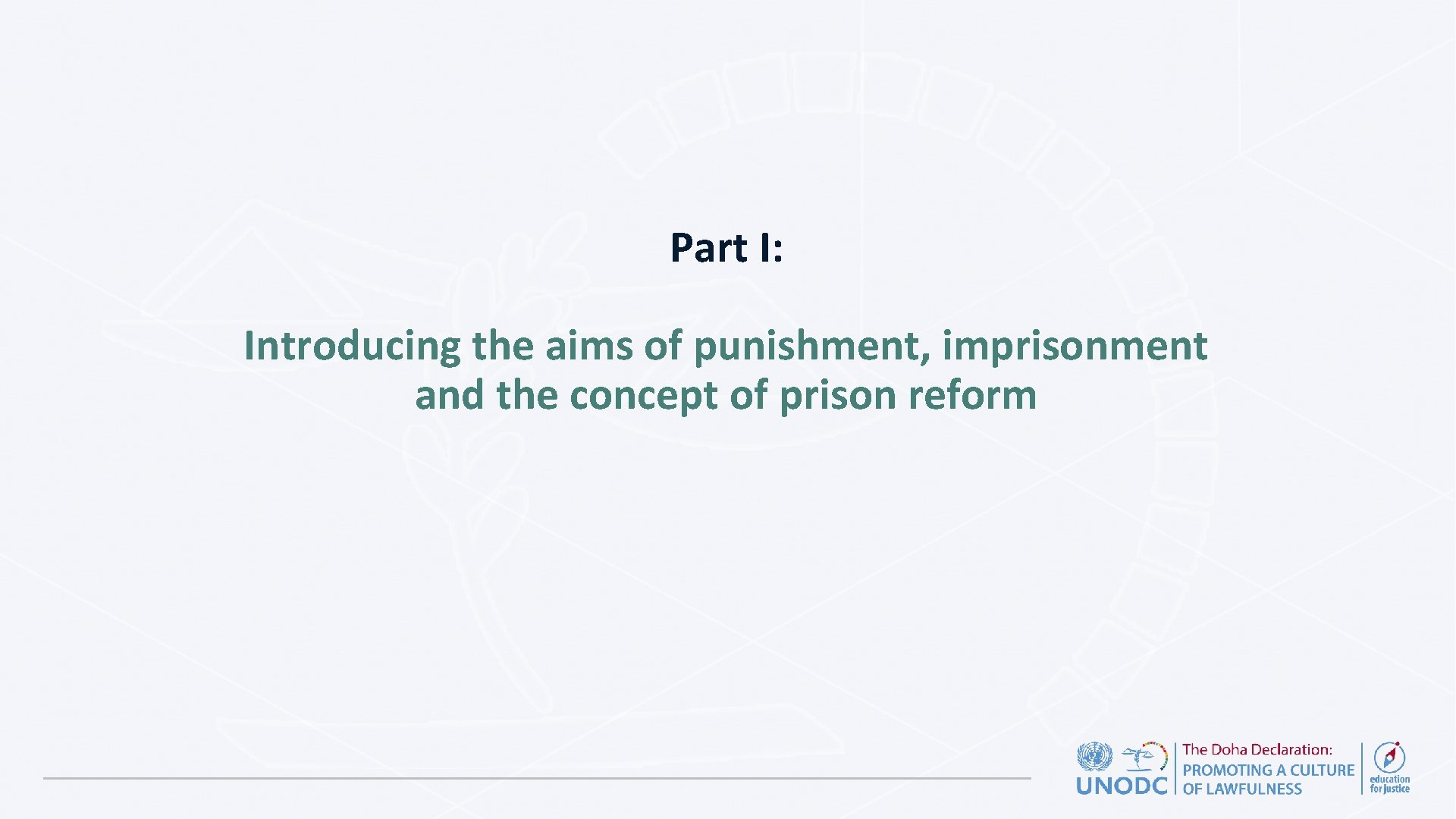 Part I: Introducing the aims of punishment, imprisonment and the concept of prison reform