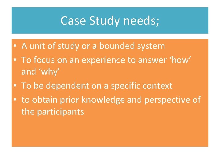 bounded system case study definition