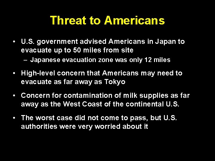 Threat to Americans • U. S. government advised Americans in Japan to evacuate up Threat to Americans • U. S. government advised Americans in Japan to evacuate up