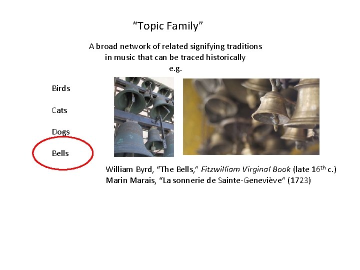 “Topic Family” A broad network of related signifying traditions in music that can be