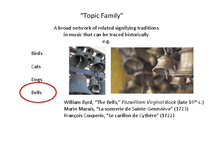 “Topic Family” A broad network of related signifying traditions in music that can be