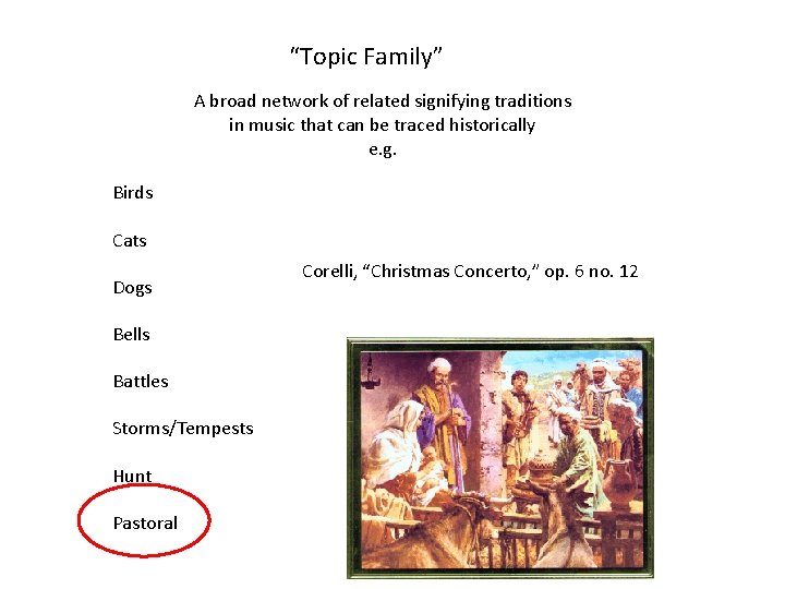 “Topic Family” A broad network of related signifying traditions in music that can be