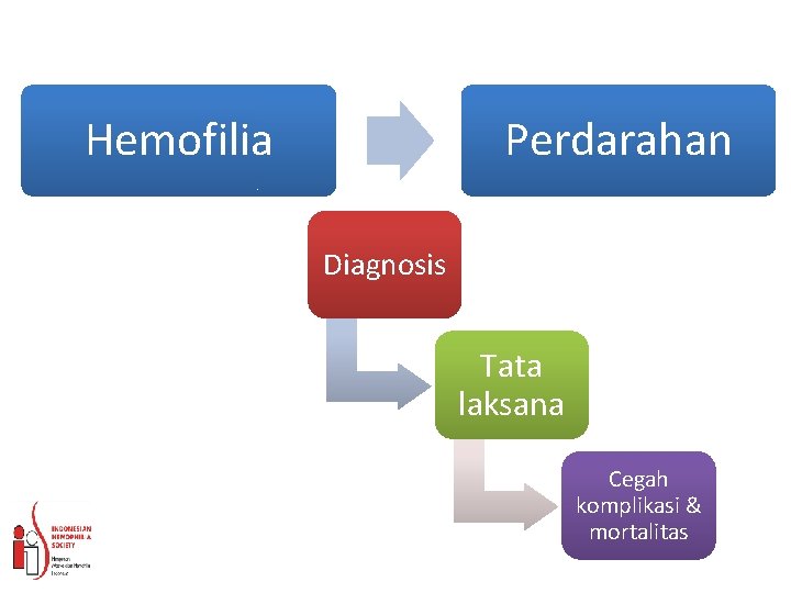 Hemofilia Perdarahan Diagnosis Tata laksana Cegah komplikasi & mortalitas 