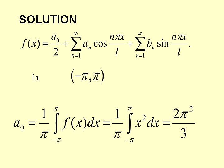 SOLUTION in SOLUTION in