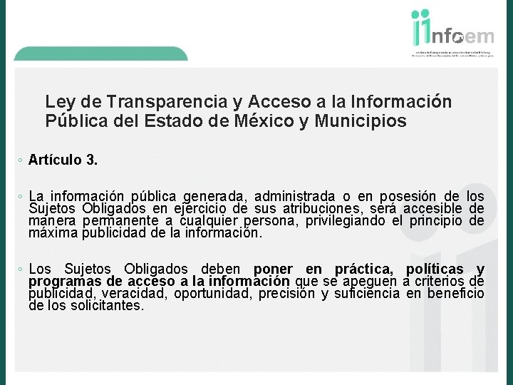 Ley de Transparencia y Acceso a la Información Pública del Estado de México y