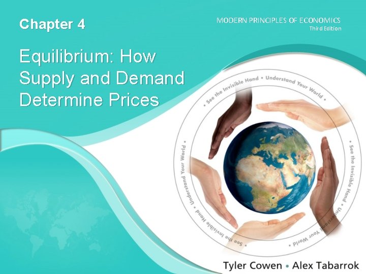 Chapter 4 Equilibrium: How Supply and Demand Determine Prices MODERN PRINCIPLES OF ECONOMICS Third