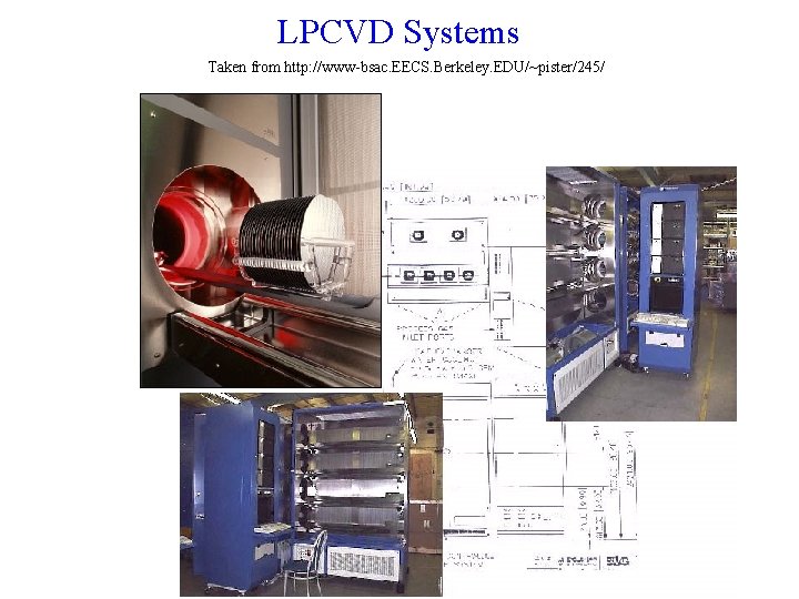 LPCVD Systems Taken from http: //www-bsac. EECS. Berkeley. EDU/~pister/245/ 