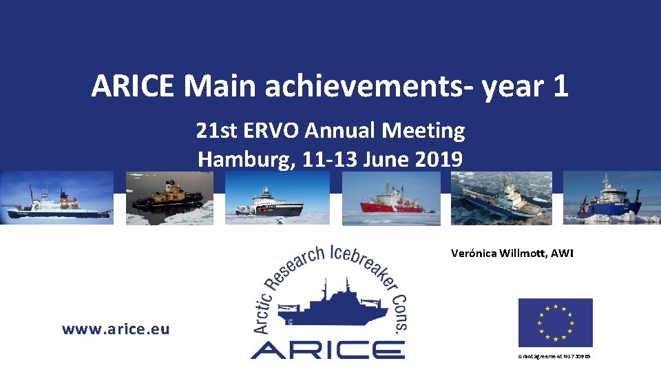 ARICE Main achievements- year 1 21 st ERVO Annual Meeting Hamburg, 11 -13 June