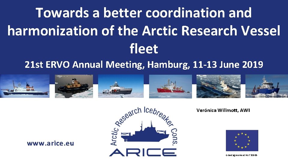 Towards a better coordination and harmonization of the Arctic Research Vessel fleet 21 st