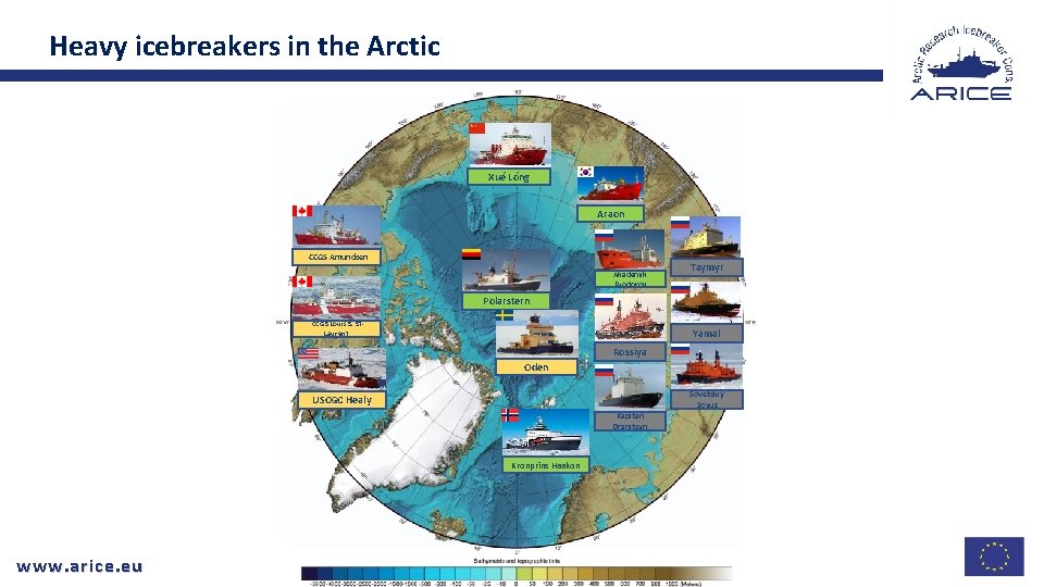 Heavy icebreakers in the Arctic Xué Lóng Araon CCGS Amundsen Akademik Fyodorov Taymyr Polarstern