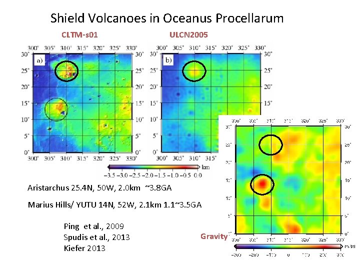 Shield Volcanoes in Oceanus Procellarum CLTM-s 01 ULCN 2005 Aristarchus 25. 4 N, 50