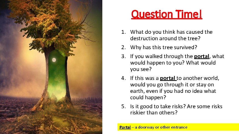 The Magic Tree Writing to Describe Question Time