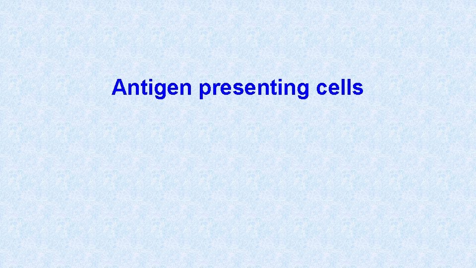 Antigen presenting cells 