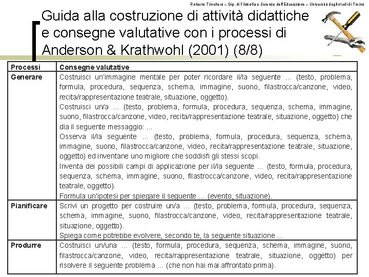 Roberto Trinchero – Dip. di Filosofia e Scienze dell’Educazione – Università degli studi di