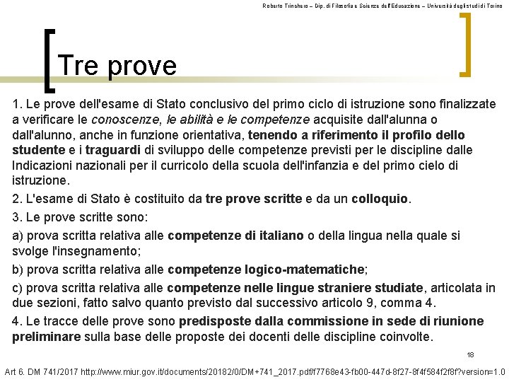 Roberto Trinchero – Dip. di Filosofia e Scienze dell’Educazione – Università degli studi di