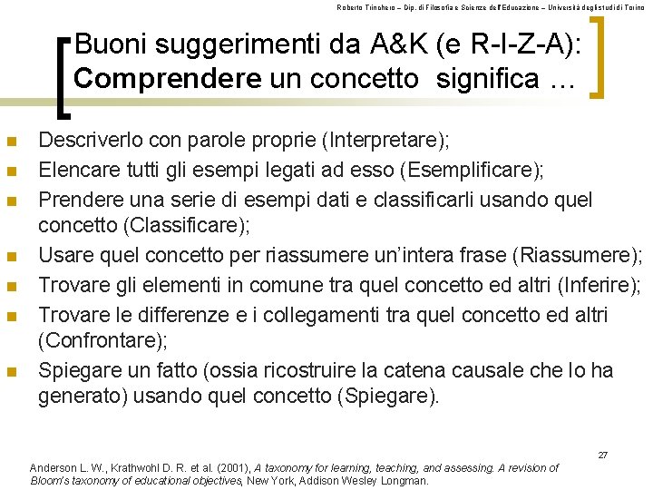 Roberto Trinchero – Dip. di Filosofia e Scienze dell’Educazione – Università degli studi di