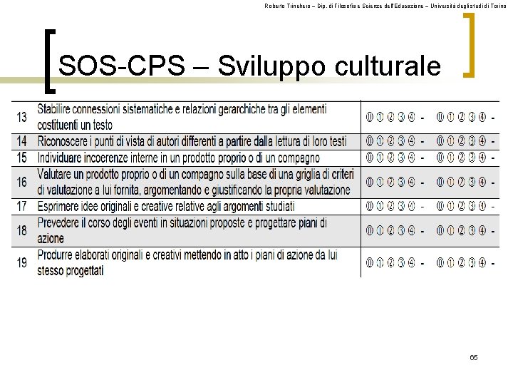 Roberto Trinchero – Dip. di Filosofia e Scienze dell’Educazione – Università degli studi di