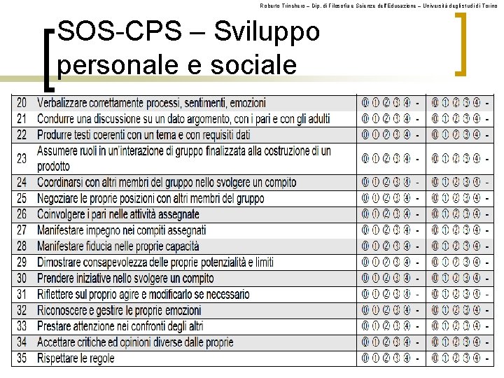 Roberto Trinchero – Dip. di Filosofia e Scienze dell’Educazione – Università degli studi di