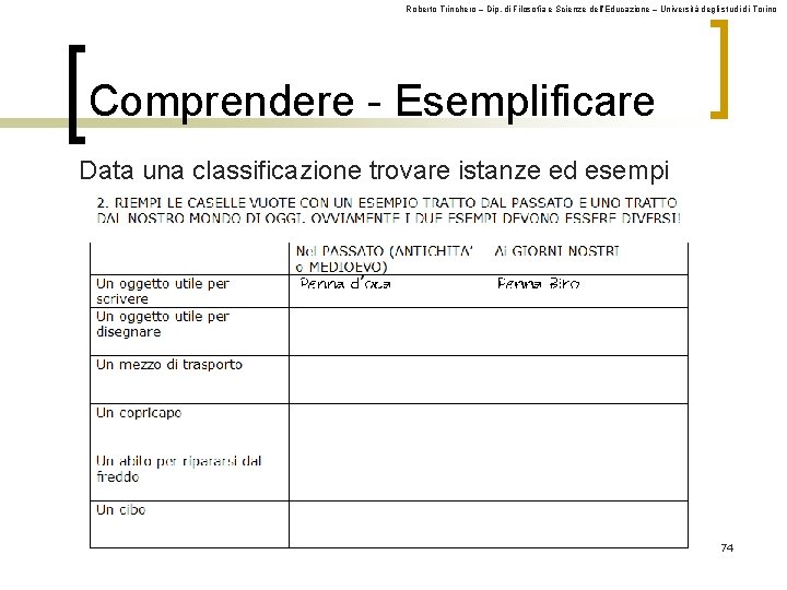 Roberto Trinchero – Dip. di Filosofia e Scienze dell’Educazione – Università degli studi di
