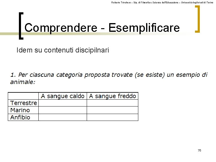 Roberto Trinchero – Dip. di Filosofia e Scienze dell’Educazione – Università degli studi di