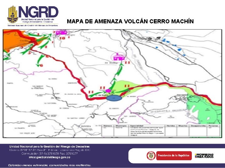 MAPA DE AMENAZA VOLCÁN CERRO MACHÍN 