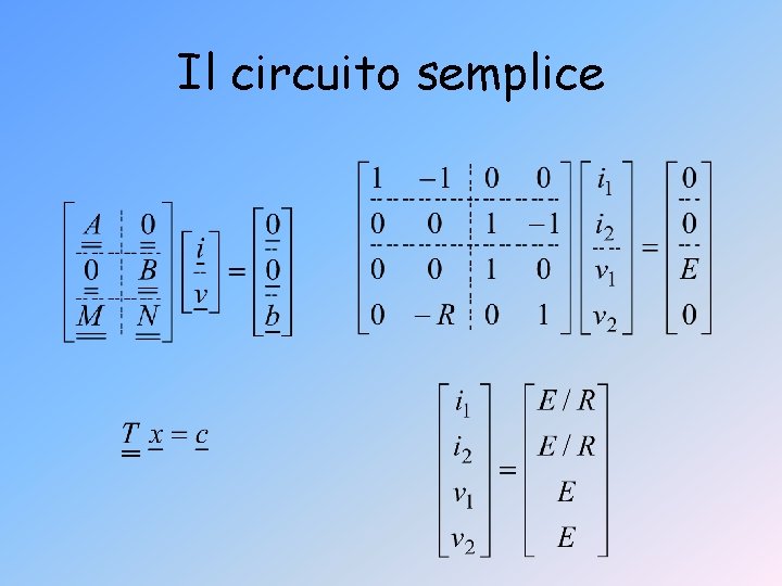 Il circuito semplice 