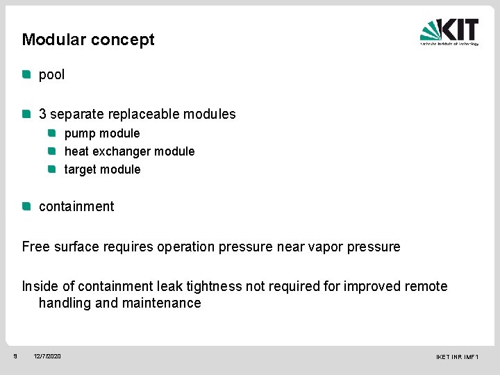 Modular concept pool 3 separate replaceable modules pump module heat exchanger module target module