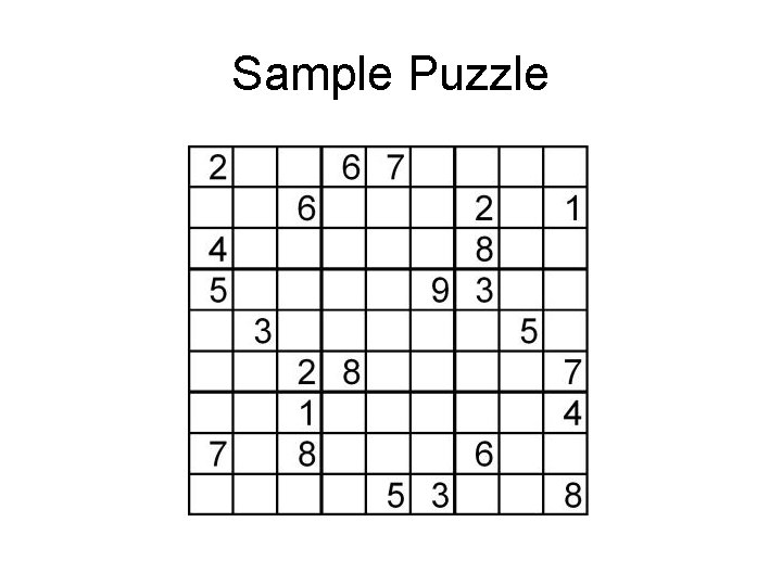 Sample Puzzle Sample Puzzle