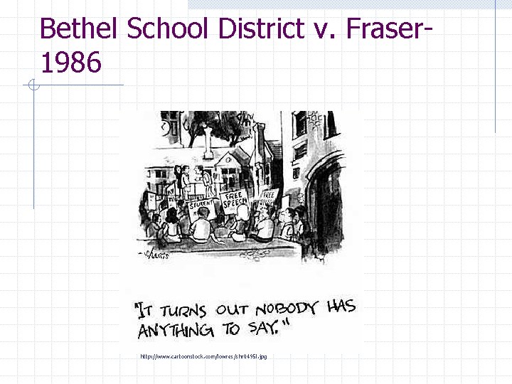 Bethel School District v. Fraser 1986 http: //www. cartoonstock. com/lowres/shr 0495 l. jpg 