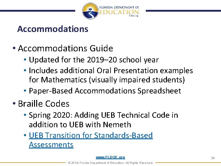 Accommodations • Accommodations Guide • Updated for the 2019– 20 school year • Includes Accommodations • Accommodations Guide • Updated for the 2019– 20 school year • Includes