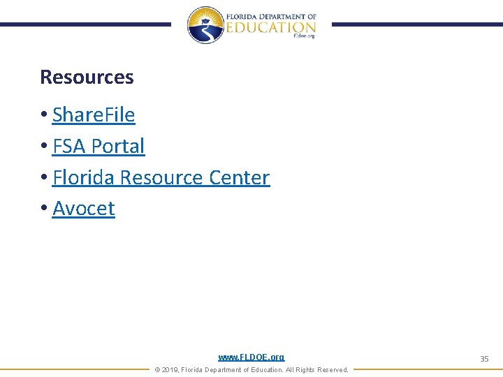Resources • Share. File • FSA Portal • Florida Resource Center • Avocet www. Resources • Share. File • FSA Portal • Florida Resource Center • Avocet www.