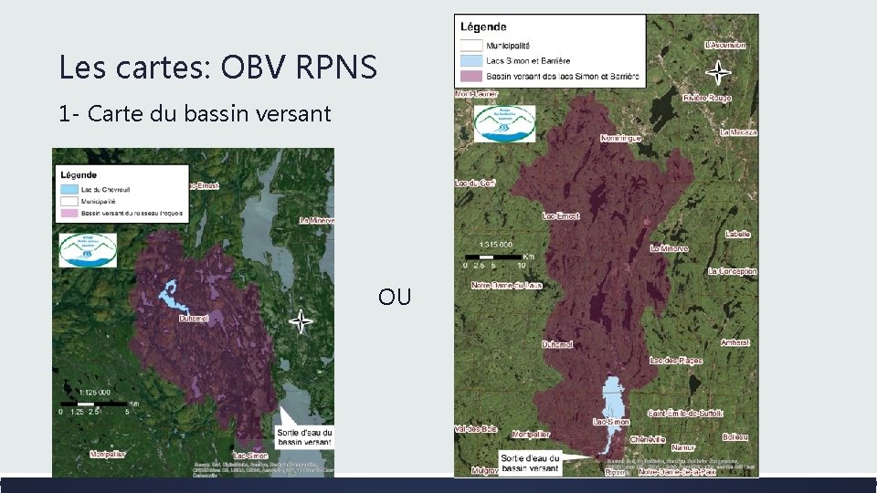 Les cartes: OBV RPNS 1 - Carte du bassin versant OU 
