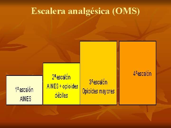 Escalera analgésica (OMS) 