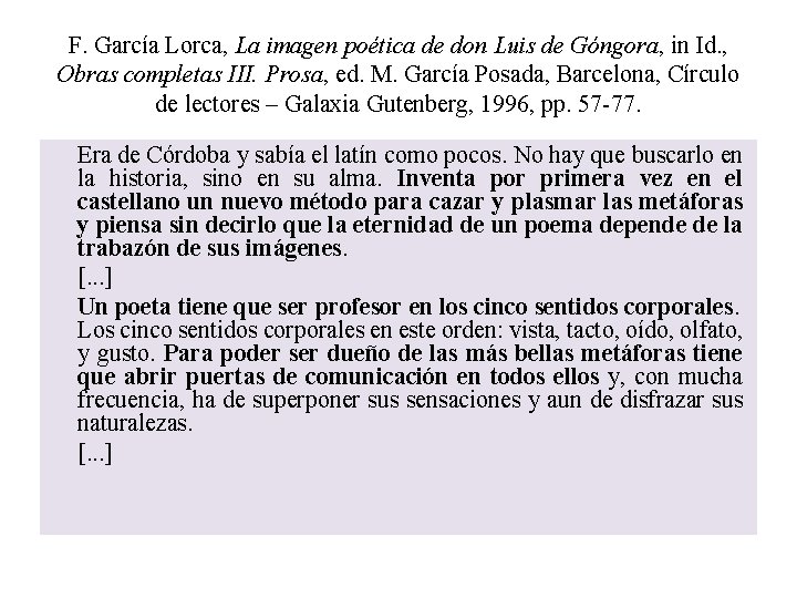 F. García Lorca, La imagen poética de don Luis de Góngora, in Id. ,