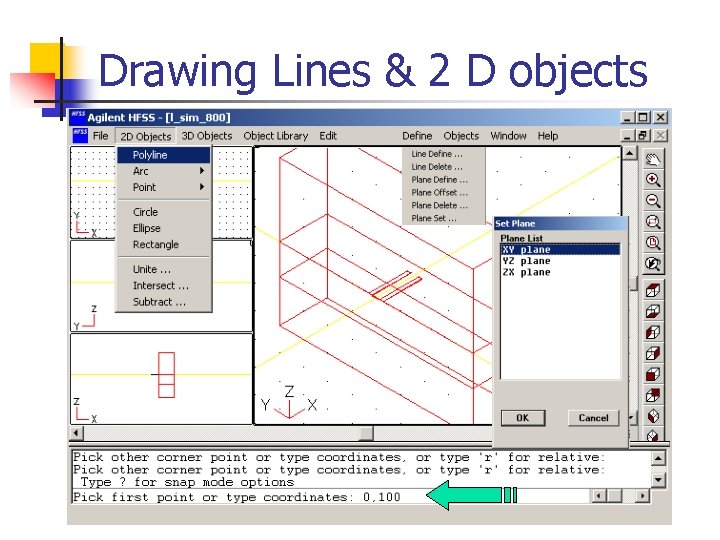 Drawing Lines & 2 D objects 