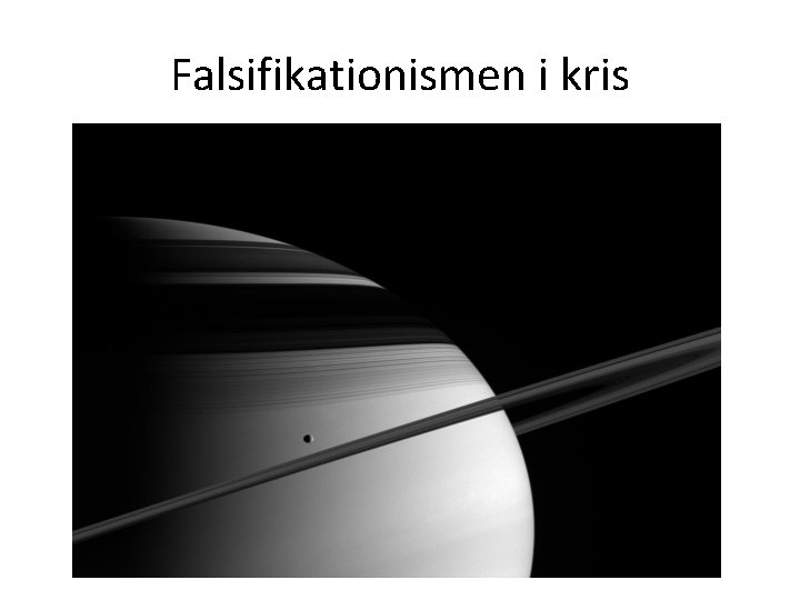 Falsifikationismen i kris 