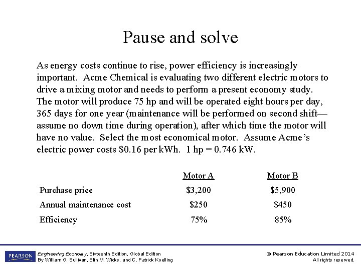 Pause and solve As energy costs continue to rise, power efficiency is increasingly important.