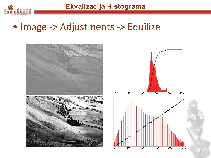 Ekvalizacija Histograma • Image -> Adjustments -> Equilize 