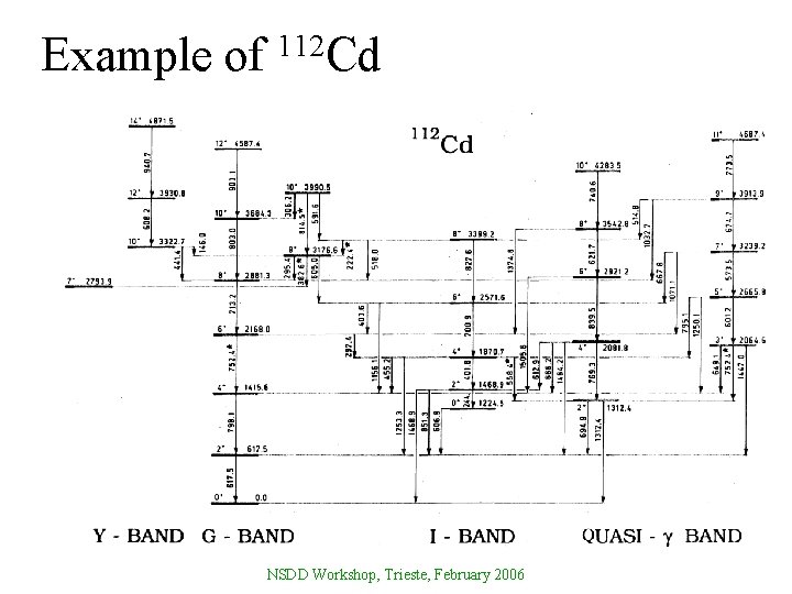 Example of 112 Cd NSDD Workshop, Trieste, February 2006 Example of 112 Cd NSDD Workshop, Trieste, February 2006