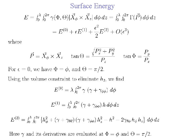 Surface Energy 