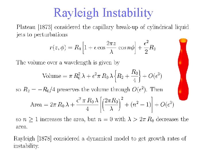 Rayleigh Instability 
