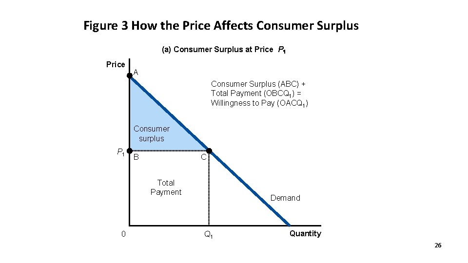 Figure 3 How the Price Affects Consumer Surplus (a) Consumer Surplus at Price P