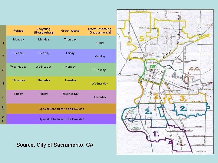 1 2 3 4 5 Refuse Recycling (Every other) Green Waste Monday Thursday Tuesday