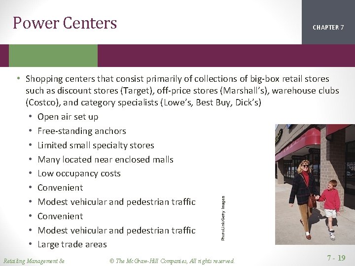 Power Centers CHAPTER 1 2 7 Photo. Link/Getty Images • Shopping centers that consist Power Centers CHAPTER 1 2 7 Photo. Link/Getty Images • Shopping centers that consist