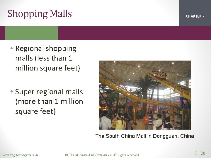 Shopping Malls CHAPTER 1 2 7 • Regional shopping malls (less than 1 million Shopping Malls CHAPTER 1 2 7 • Regional shopping malls (less than 1 million