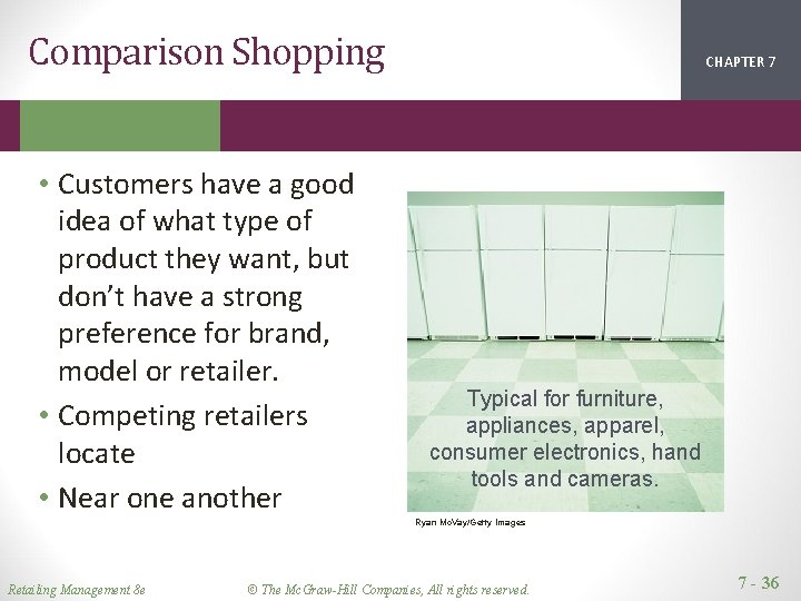 Comparison Shopping • Customers have a good idea of what type of product they Comparison Shopping • Customers have a good idea of what type of product they