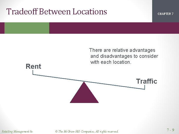 Tradeoff Between Locations Rent CHAPTER 1 2 7 There are relative advantages and disadvantages Tradeoff Between Locations Rent CHAPTER 1 2 7 There are relative advantages and disadvantages