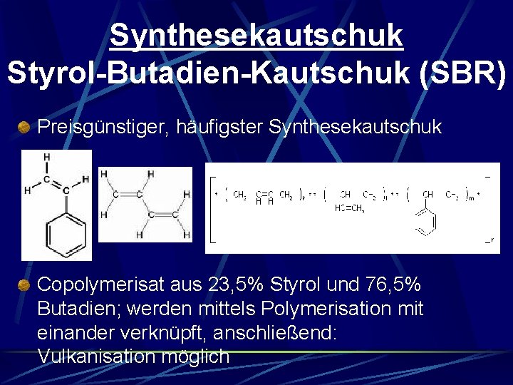 Synthesekautschuk Styrol-Butadien-Kautschuk (SBR) Preisgünstiger, häufigster Synthesekautschuk Copolymerisat aus 23, 5% Styrol und 76, 5% Synthesekautschuk Styrol-Butadien-Kautschuk (SBR) Preisgünstiger, häufigster Synthesekautschuk Copolymerisat aus 23, 5% Styrol und 76, 5%