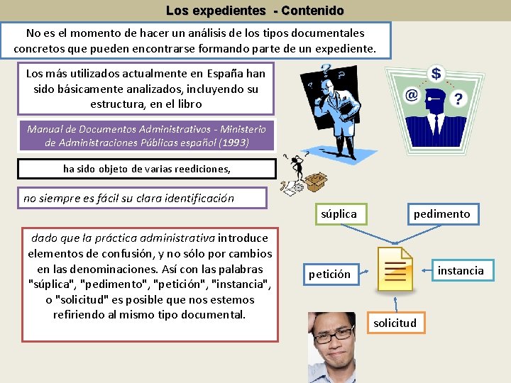 Los expedientes - Contenido No es el momento de hacer un análisis de los