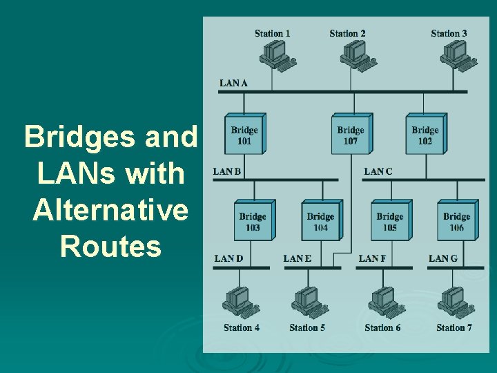 Bridges and LANs with Alternative Routes 